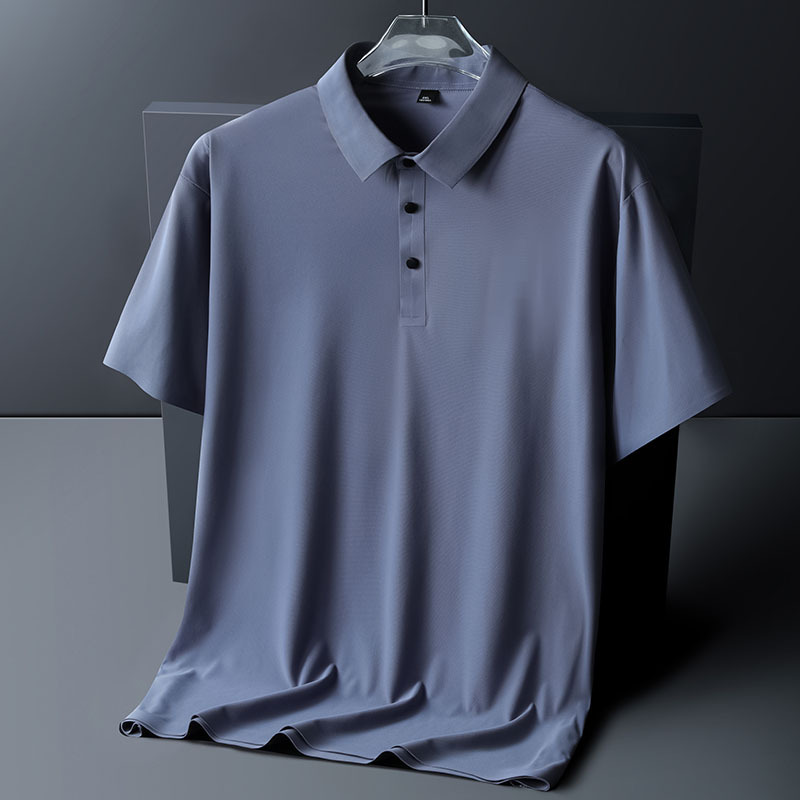Áo Polo Nam Tay Ngắn Bigsize Thun Lụa Băng PL01 4 Màu Xanh Xám