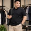 Áo Thun Nam Big Size Premium Cotton Basic 5 Ao Den Bigisize Nam